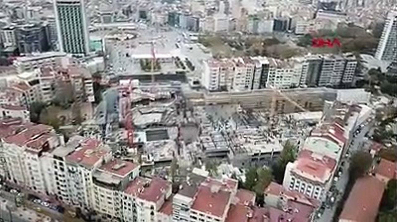 İnşaatı süren AKM''deki son durum havadan görüntülendi