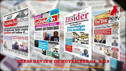 CAMEROONIAN PRESS REVIEW OF NOVEMBER 04, 2019