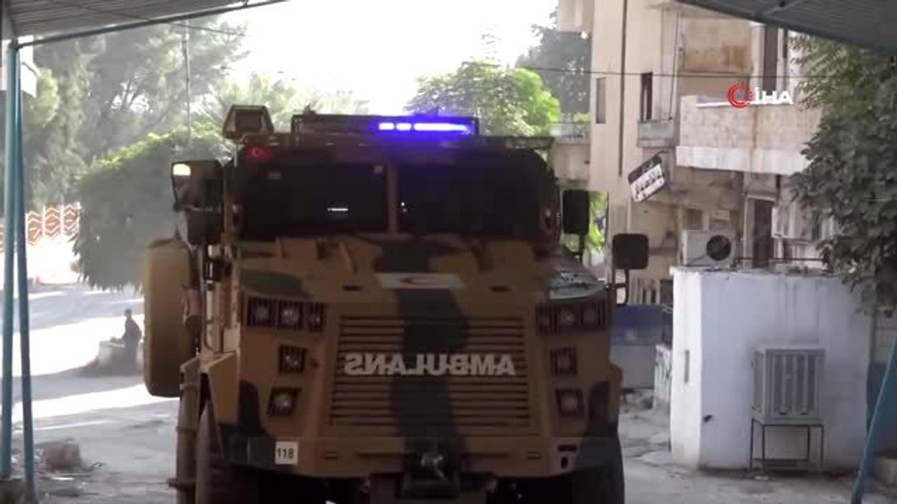 Rasulaynlı kanser hastası, Türk askerlerin kontrolünde zırhlı araçla Ceylan Pınar Devlet...