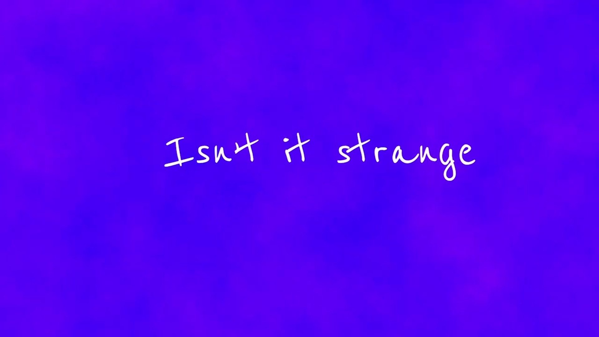 Isn't it strange - A poem - video Dailymotion