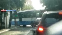 Andria: autobus si immette in Corso Cavour svoltando da via Duca di genova