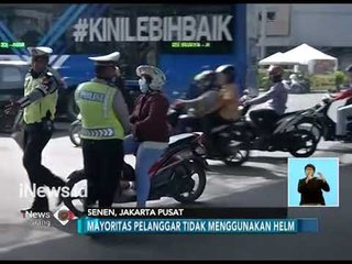 Tidak Makai Helm dan Melanggar Rambu, Pengendara di Hentikan Petugas