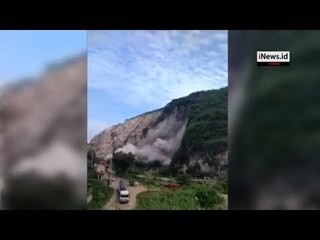 Video Detik-Detik Longsor di Bukit Kapur Berubah Jadi Goa Besar