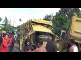 3 Truk dan 1 Bus Tabrakan Beruntun di Mempawah, Sopir Truk Terjepit