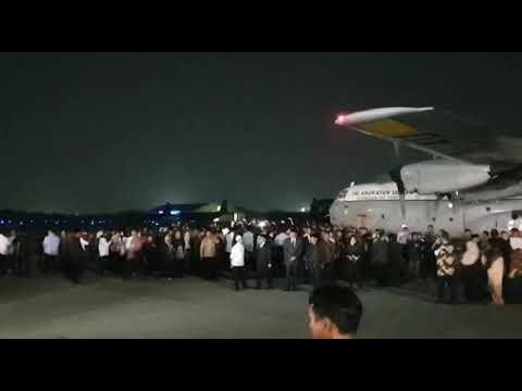 Detik-Detik Jenazah Ani Yudhoyono Tiba di Halim Perdanakusuma usai Diterbangkan dari Singapura