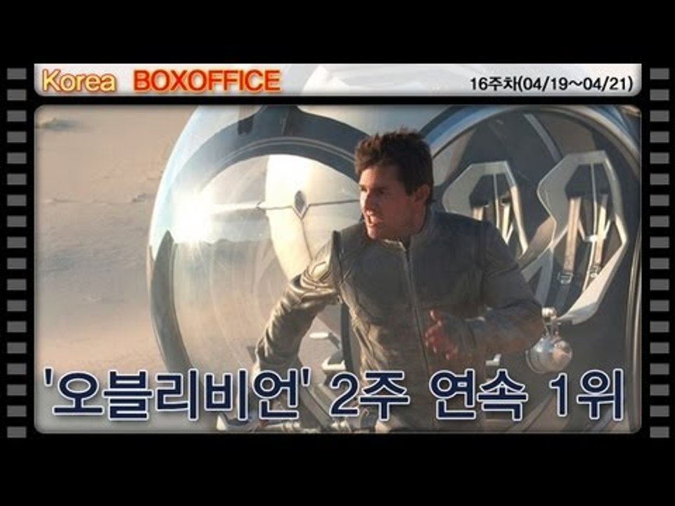 [16주차 국내박스오피스] '오블리비언' 2주 연속 1위