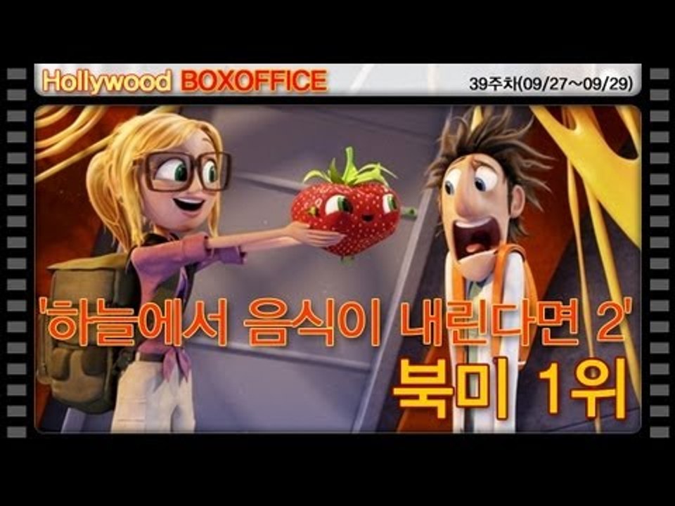 [39주차 북미박스오피스]'하늘에서 음식이 내린다면 2' 북미 1위