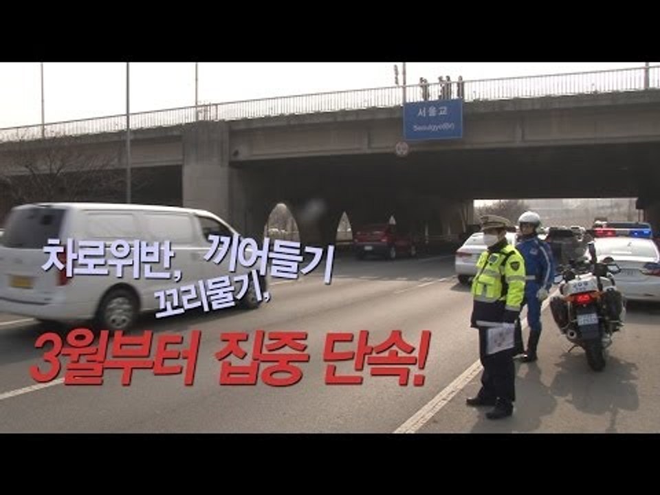 [NocutView] 차로위반, 꼬리물기, 끼어들기 3월부터 집중 단속!