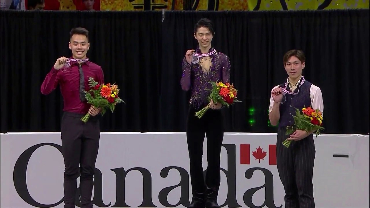 2019 SCI Men Medal Ceremony (1080p, 59 fps) - Yuzuru Hanyu, Nam Nguyen, Keiji Tanaka