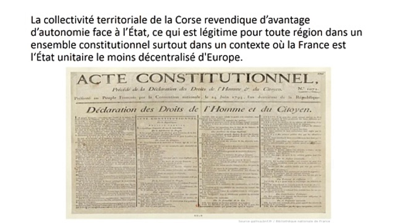 Le rapport État-région France-Corse