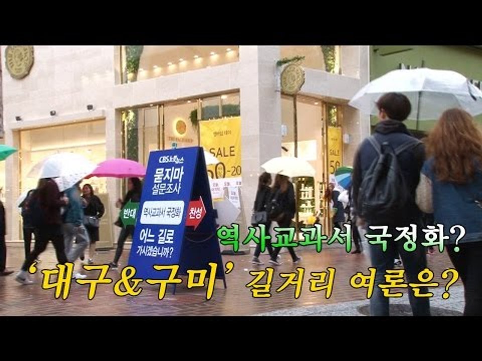 [NocutView] 역사교과서 국정화?…’대구&구미’ 길거리 여론은?