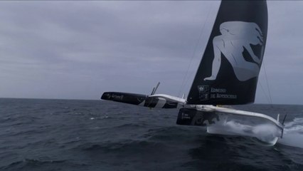 Sortie nocturne avec Franck Cammas et Charles Caudrelier avant la Brest Atlantiques