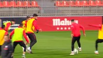 El Atlético ya prepara su partido de Champions frente al Bayer Leverkusen