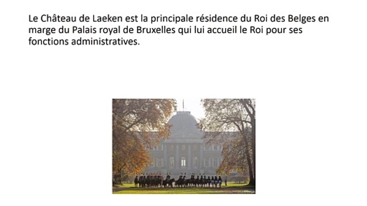 Le Palais où réside le Roi des Belges