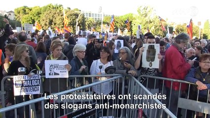 Manifestation indépendantiste à Barcelone contre une visite du roi d'Espagne