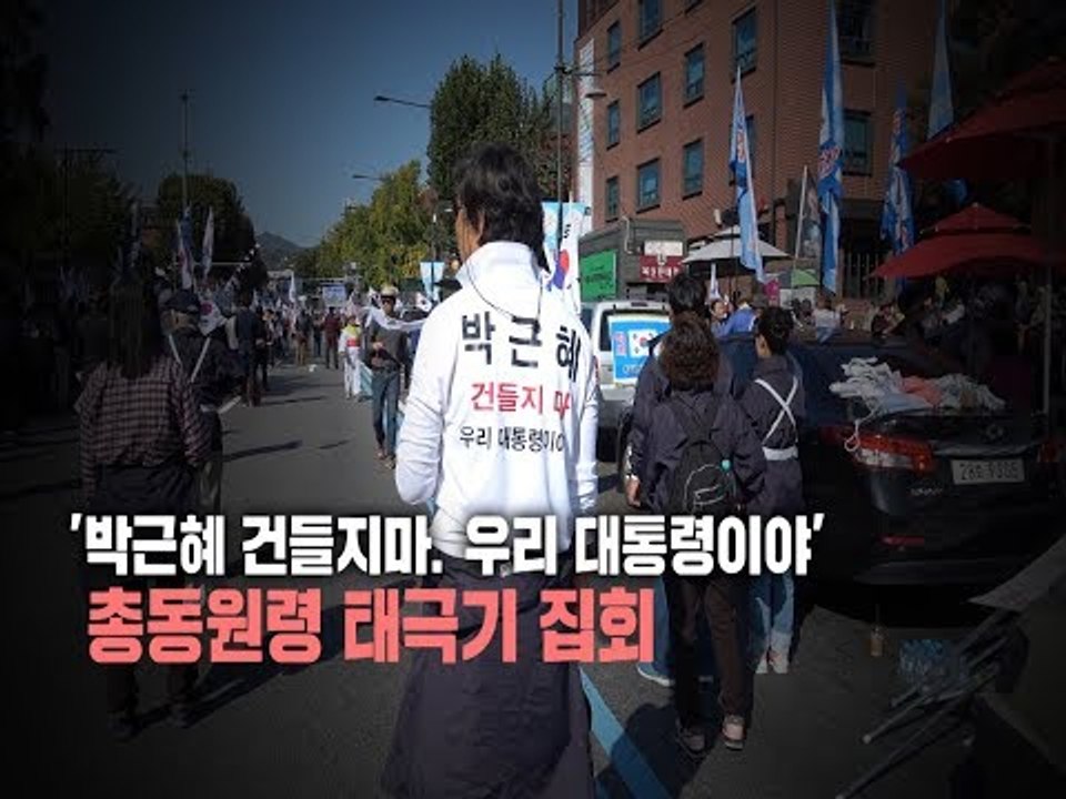 '박근혜 건들지마. 우리 대통령이야'…총동원령 태극기 집회