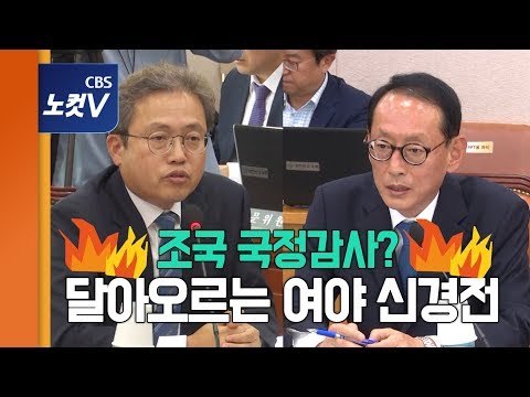 조국 증인 불러라 VS 안된다 법사위, 국정감사 놓고 여야 설전