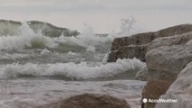 The waves of Lake Michigan aren't always calm