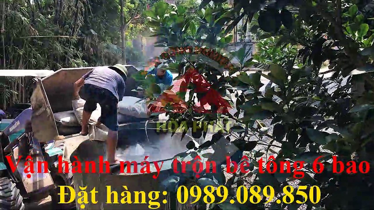 Máy trộn bê tông tự hành 6 bao
