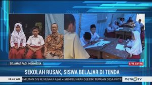 Siswa SD Belajar di Tenda Darurat, Proses Pembelajaran Terganggu