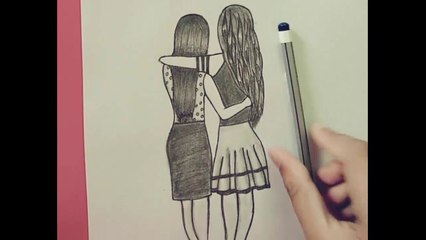How to draw best friend forever || art 6 || Paper Pencil sketch art