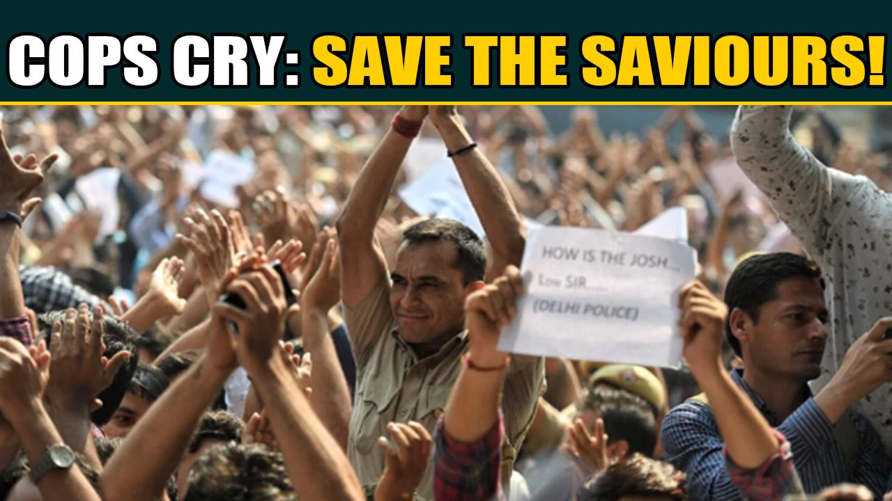 Delhi police protests outside headquarters against lawyers' brutality | OneInia News