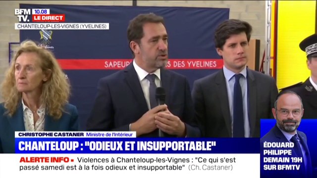 Chanteloup: Christophe Castaner a fait part d'une volonté de fermeté vis-à-vis des auteurs des violences