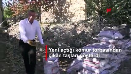 Hakkari'de yardım için dağıtılan kömür torbalarından taş çıktı