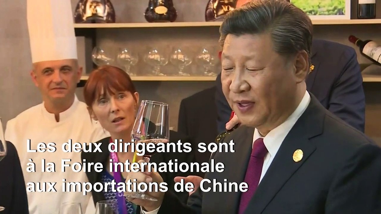 Macron et Xi Jinping dégustent de la viande et du vin français à Shanghai
