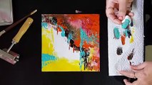 Acrylic Abstract Painting  using Knife, Roller & Paper | Easy for Beginners - Sonil Arts