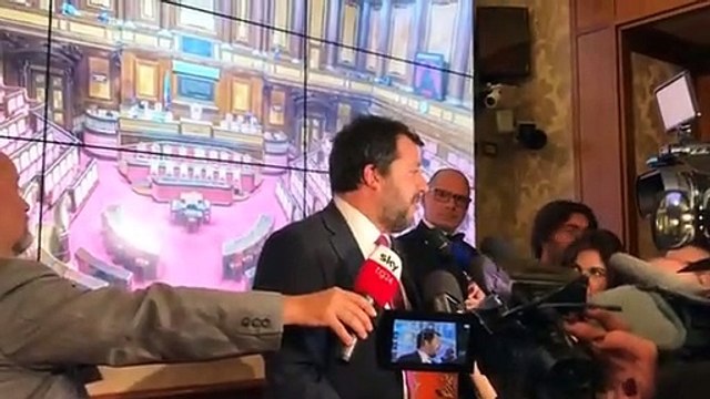 Roma, Senato - Matteo Salvini: Manovra economica folle, tassano anche l' aria 5.11.19
