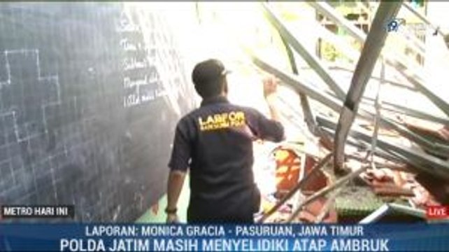 Tim Labfor Selidiki Penyebab Atap SD Gentong Pasuruan Ambruk
