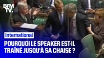 Royaume-Uni: pourquoi le Speaker est-il trainé jusqu'à sa chaise ?