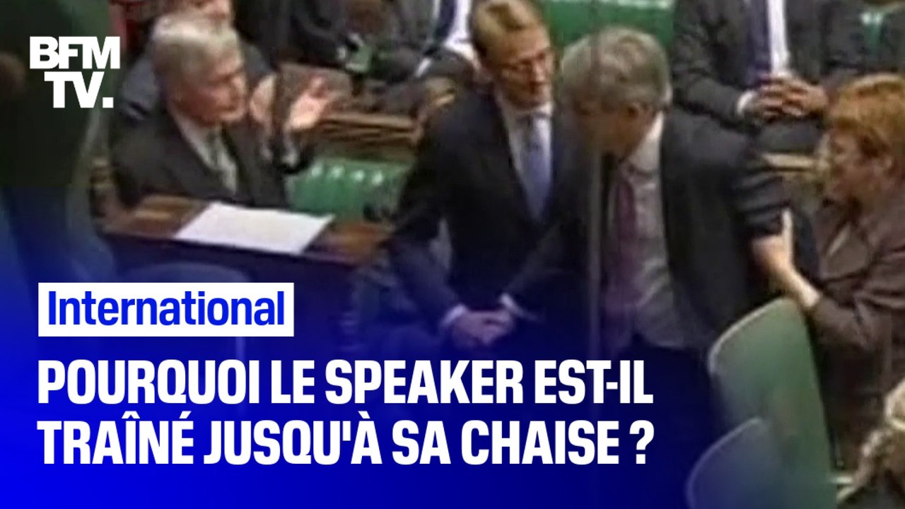 Royaume-Uni: pourquoi le Speaker est-il trainé jusqu'à sa chaise ?