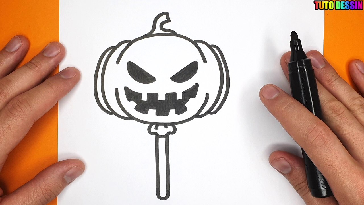 Comment dessiner un bonbon citrouille pour Halloween - Vidéo Dailymotion