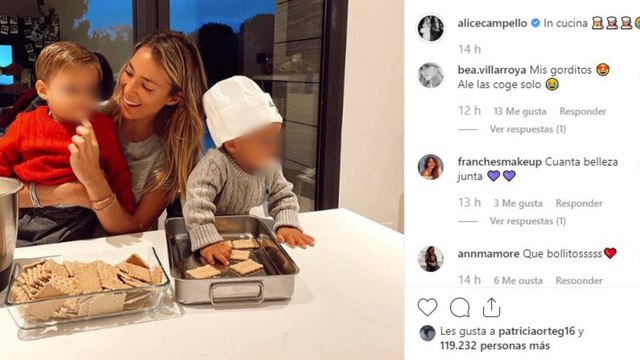 Alice Campello y sus 'mini-chefs' dan una sorpresa a Morata