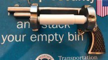 TSA stopped a guy after finding a toilet-paper roller 'gun' in his bag