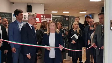 Meloni inaugu mostra per il 37^ anniversario della caduta del muro di Berlino (05.11.19)