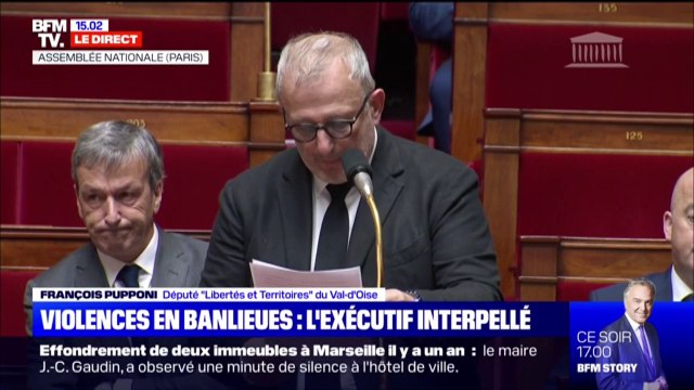 Violences en banlieue: Quand allez-vous enfin reparler des quartiers et vous adresser à leurs habitants ? , interpelle le député François Pupponi