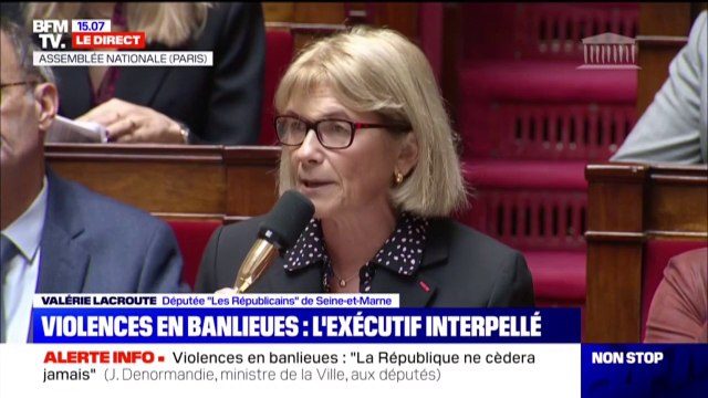 Valérie Lacroute (LR) sur les violences en banlieues: Les mots du Premier ministre ont donné l'impression de minimiser et banaliser les faits