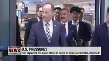 Top U.S. diplomat visits Seoul ahead of termination of S.Korea-Japan military intel sharing pact