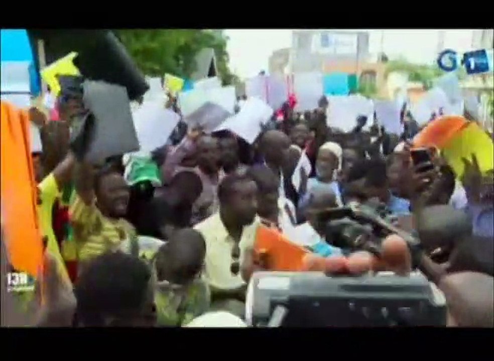 RTG - Manifestation des commerçants de l’union syndicale des acteurs de commerce (UN. S.A.C) à la chambre du commerce