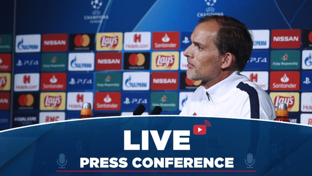 Replay : Conférence de presse de Thomas Tuchel et Idrissa Gueye avant Paris Saint-Germain - Club Brugge