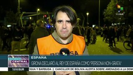 Protestan en rechazo a visita del rey de España a Barcelona