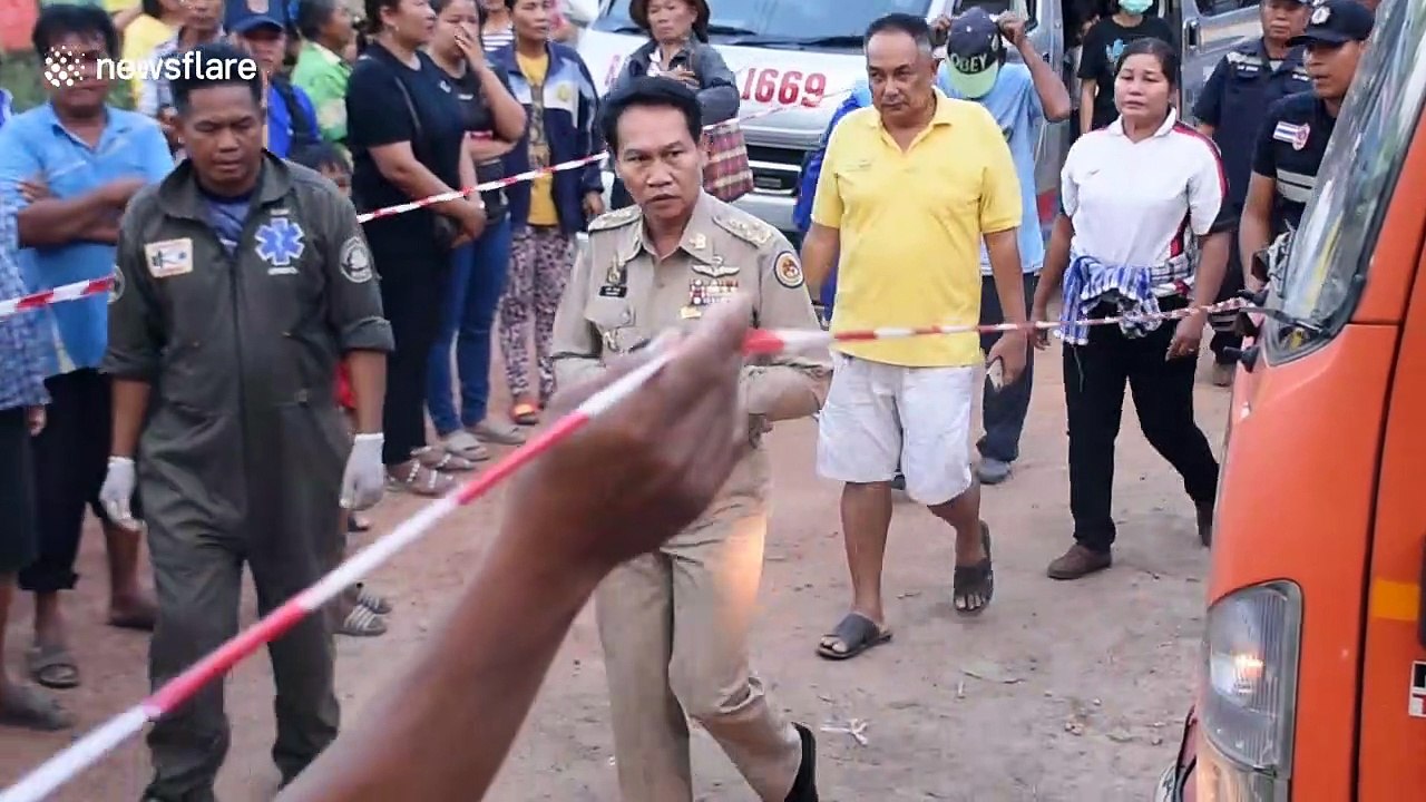 Buddhist statue topples over killing religious leader during grand unveiling