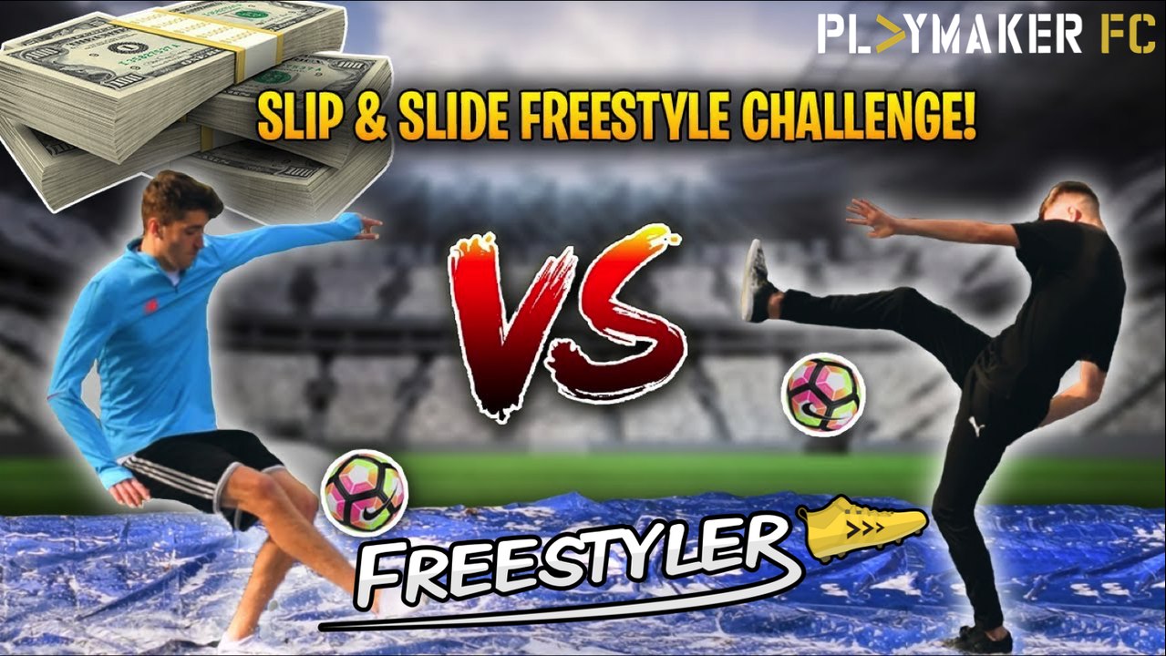 Freestyler | £1000 Slip & Slide Freestyle Challenge vs. Kieran Brown