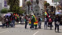 University students protest the re-election of Morales in Bolivia