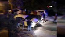 'Dur' ihtarına uymayarak kaçan sürücü ekip otosuna çarptı, 2 polis yaralandı