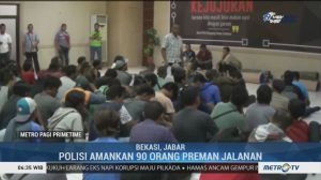 Polres Metro Bekasi Kota Amankan 90 Orang Preman Jalanan