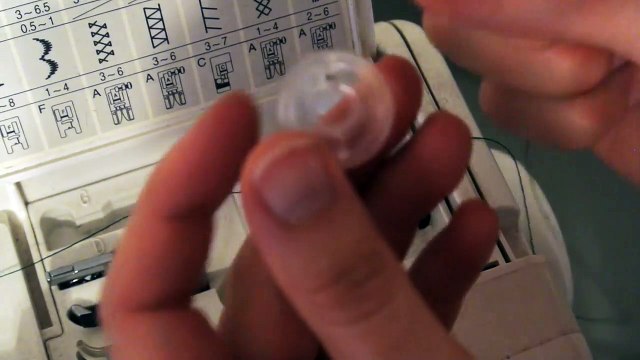 Sewing machine threading guide